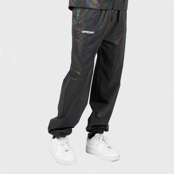 Unisex Rainbow Reflective Track Pants, Official RFLCTIV Squid Ink Dichroic Sz Sm - Picture 8 of 12